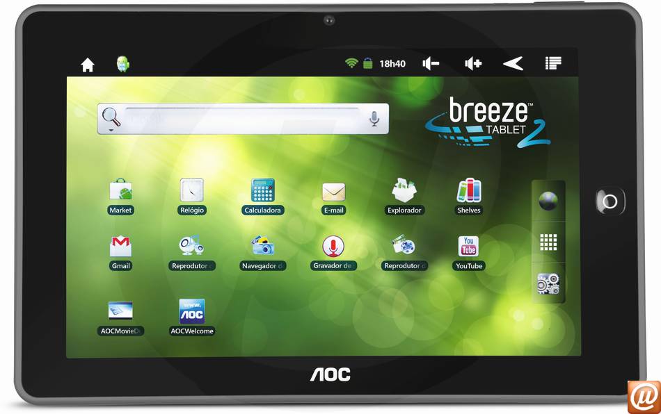 MW0821 - Tablet AOC Breeze 8 MW0821 Android 2.3 Gingerbread ARM Cortex A8 Core 1.20GHz Tela Capacitiva Multi-toque Desbloqueado